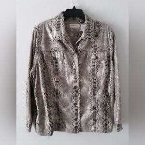 Animal Print Button-Up Shirt